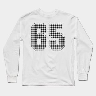 Plaid Number - 65 - Dark Long Sleeve T-Shirt